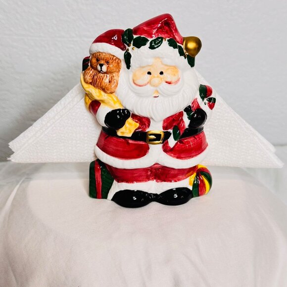 Vintage 1997 Santa Napkin Holder - Picture 1 of 6